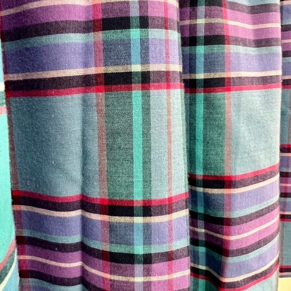 Vintage Kids Classics Girls Plaid Embroidered Collar Prairie Cottagecore Dress 6 - Picture 4 of 12